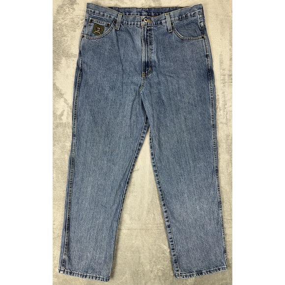Cinch Jeans Mens‎ 36x30 Blue Relaxed Straight Green Label Pocket Denim Rodeo - Picture 1 of 15